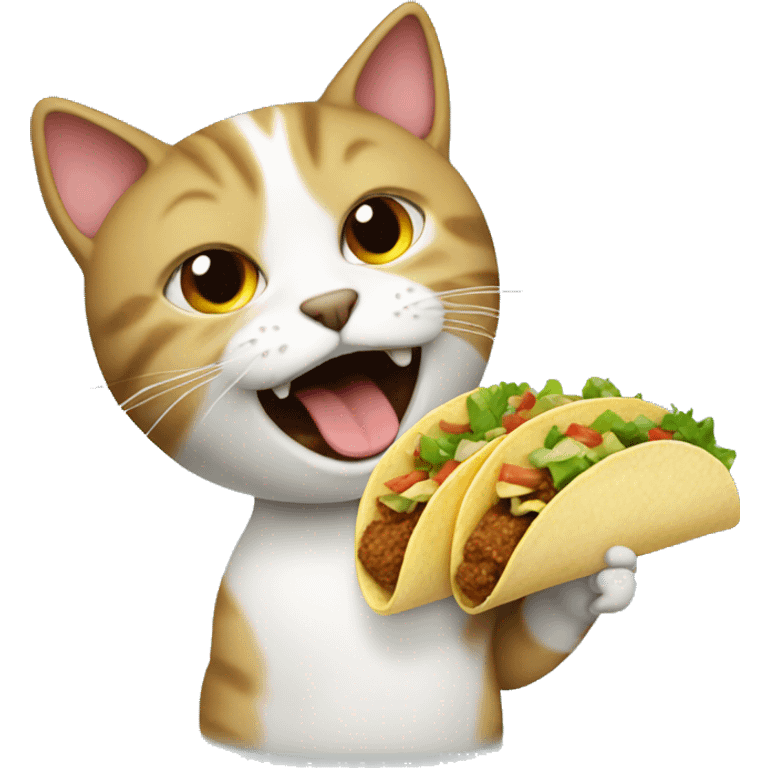 cat eating tacos emoji