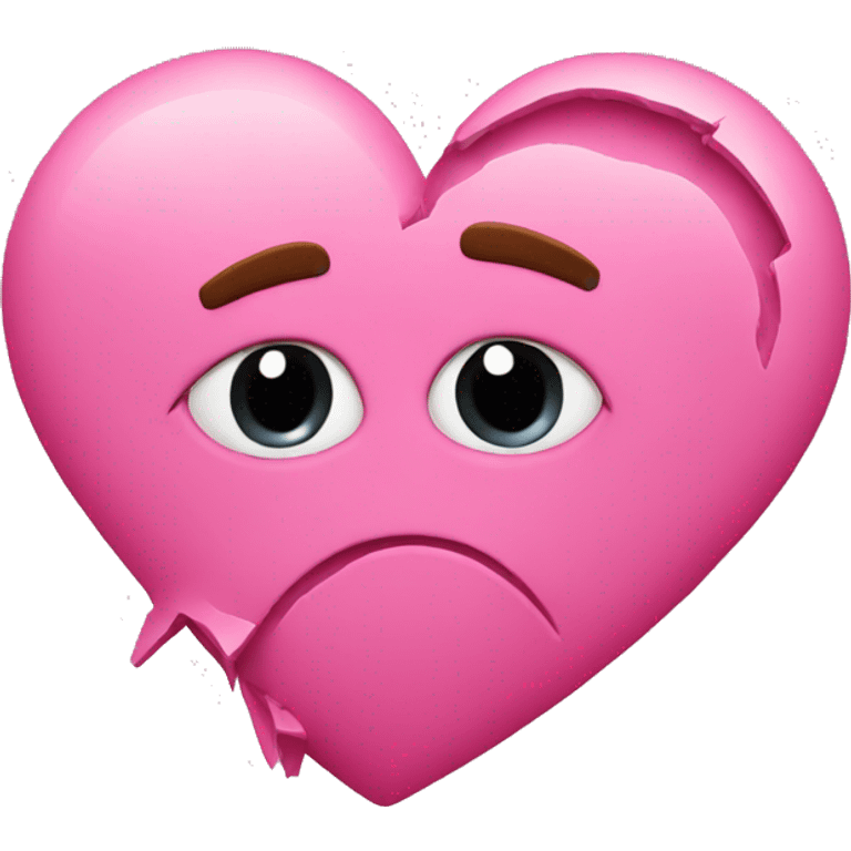 Pink broken heart emoji