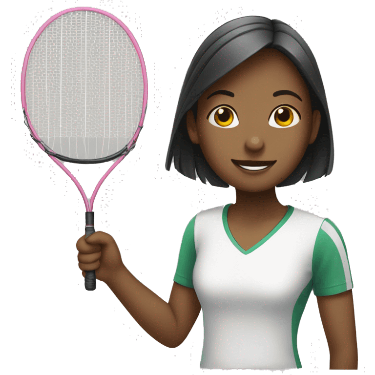 girl playing badminton emoji