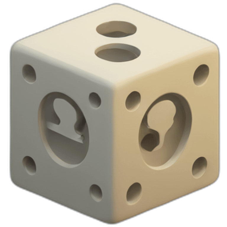 isometric blank die emoji