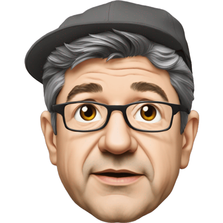 Jean Luc Mélenchon avec une casquette  emoji