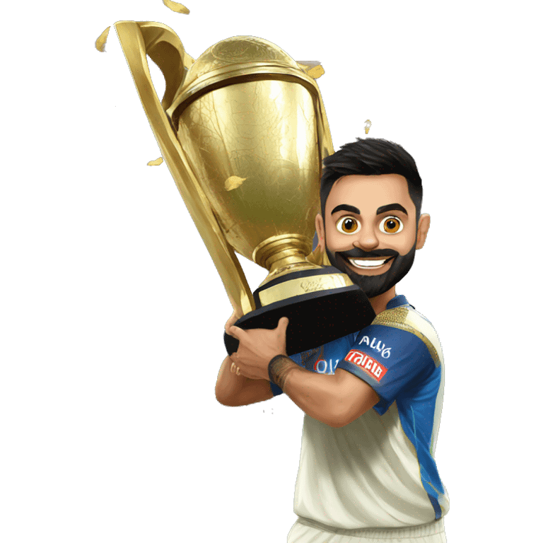 Virat kohli with ipl trophy emoji