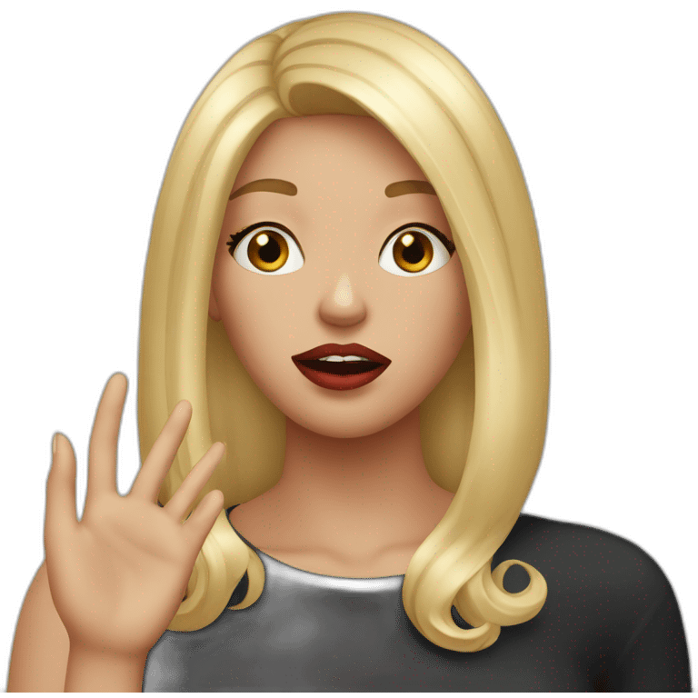 girl-with-manicure-red-lips-and-blond-hair-is-shocked emoji