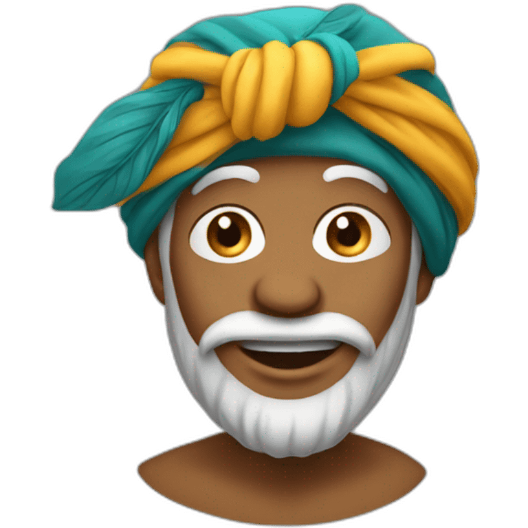 singe avec un turban sur la tête emoji