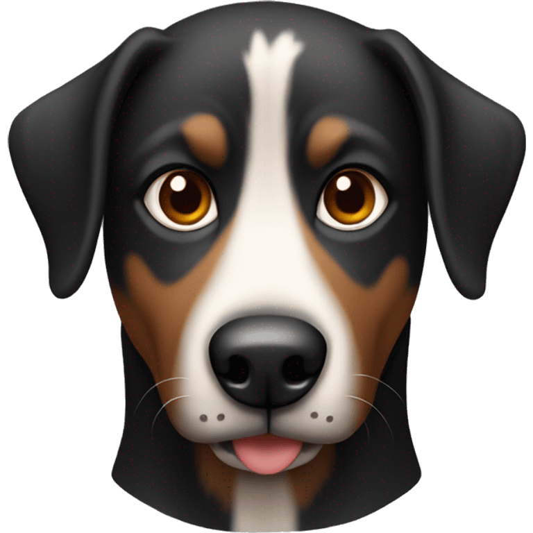 black and brown mongrel dog emoji