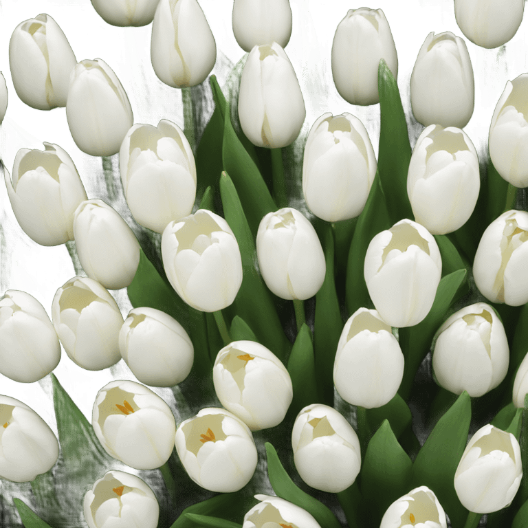 white tulips emoji