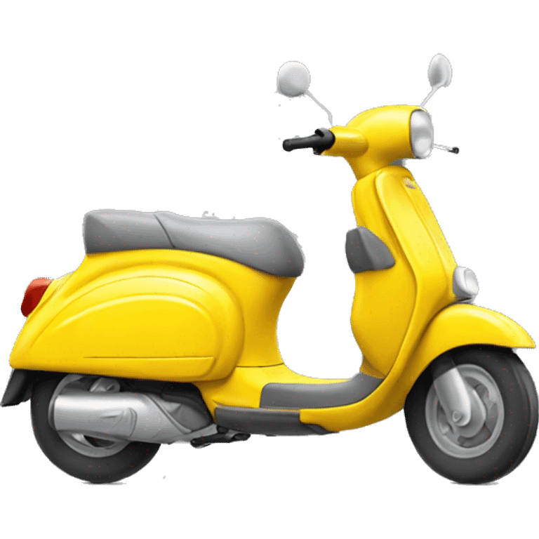 Yellow scooter with grey footing emoji