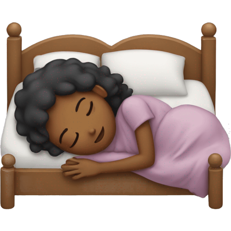 Girl sleeping in bed emoji