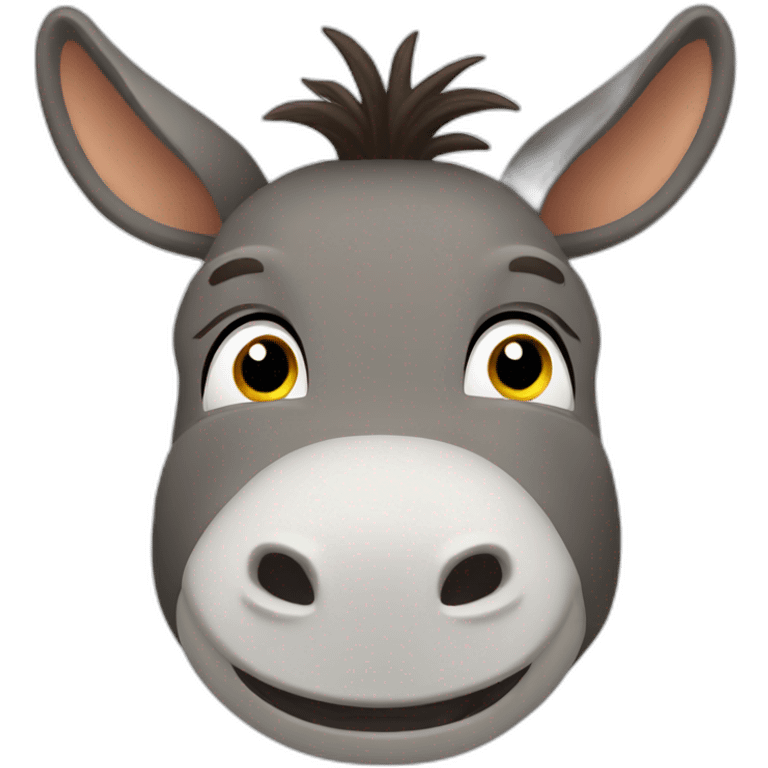 Donkey making a funny face emoji