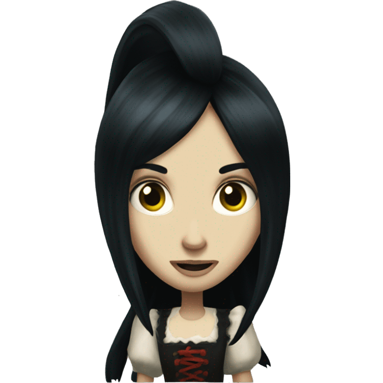 Alice madness returns long black hair emoji