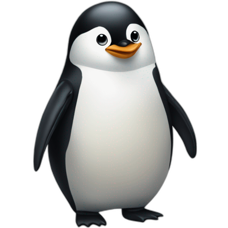 A penguin act like miss you  emoji