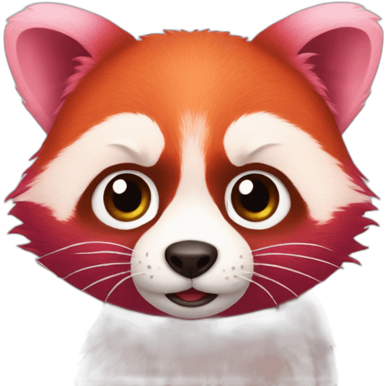 Pink red panda emoji