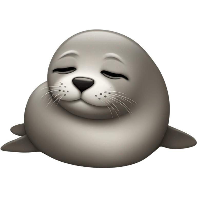 Cute seal sleeping  emoji