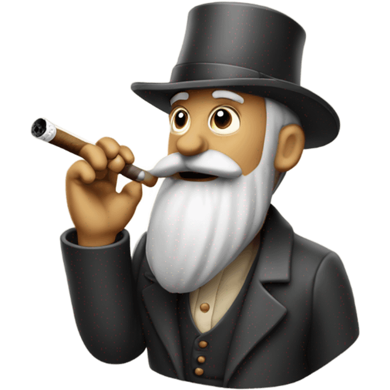 Smoking old fashioned pipe emoji