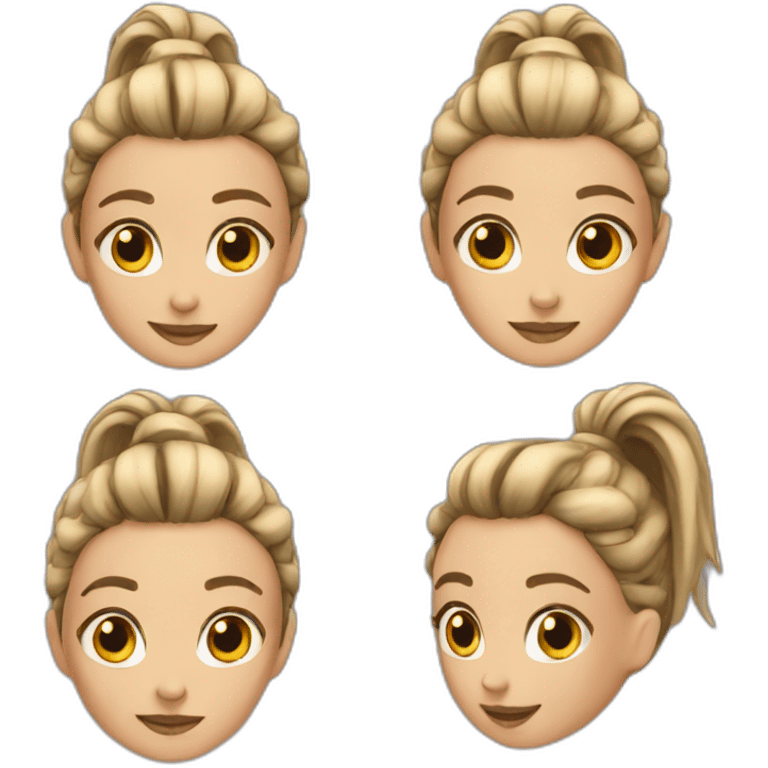 girl with pony tail emoji