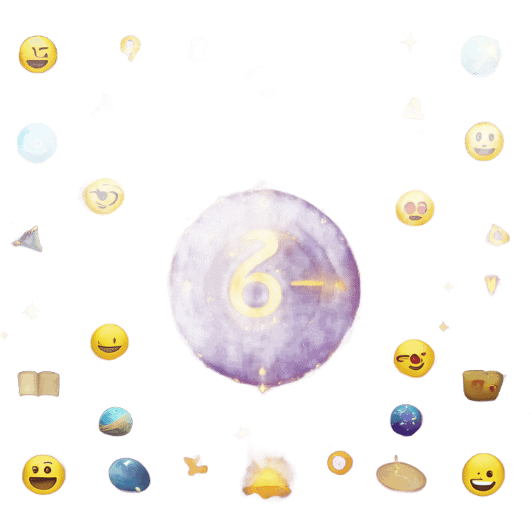 "Birth date numbers transforming into a glowing life path number, with cosmic background and spiritual symbols" emoji