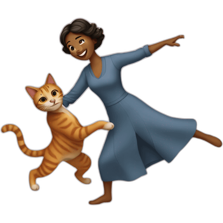 Martha dances with cat emoji