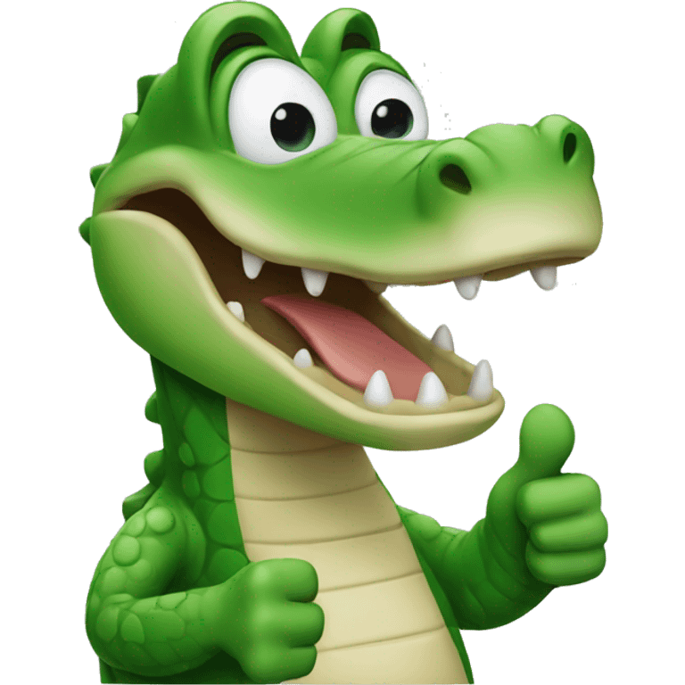 An alligator giving a thumbs up  emoji