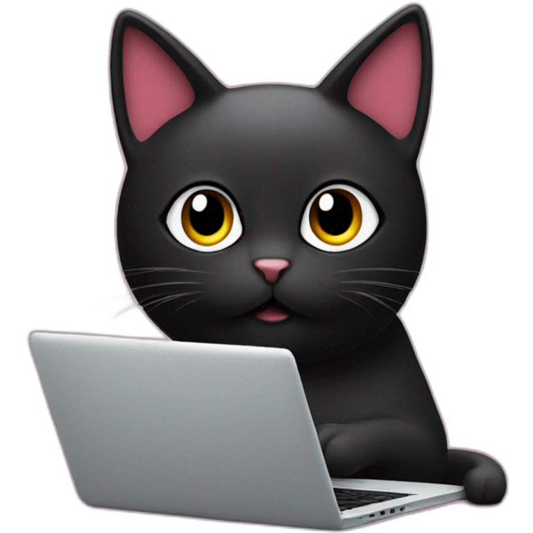 Jiji cat coding laptop emoji