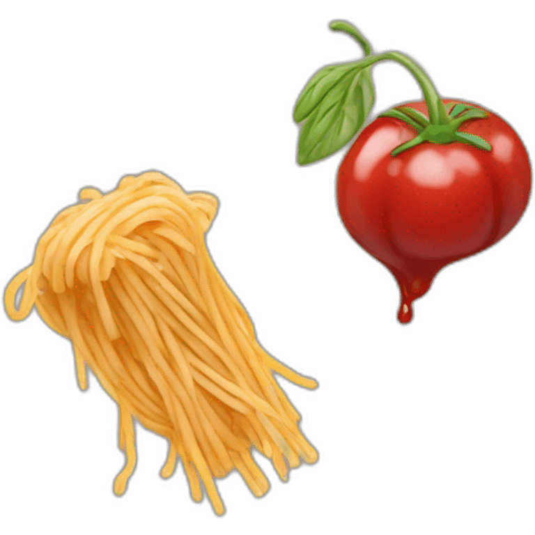 spaghetti with ketchup emoji