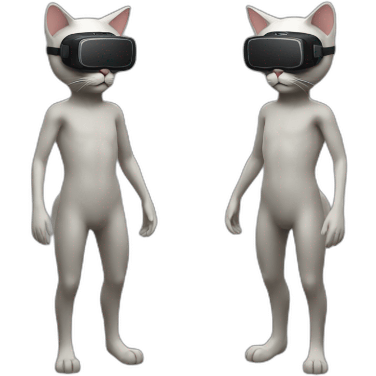 cat in vr headset full body emoji