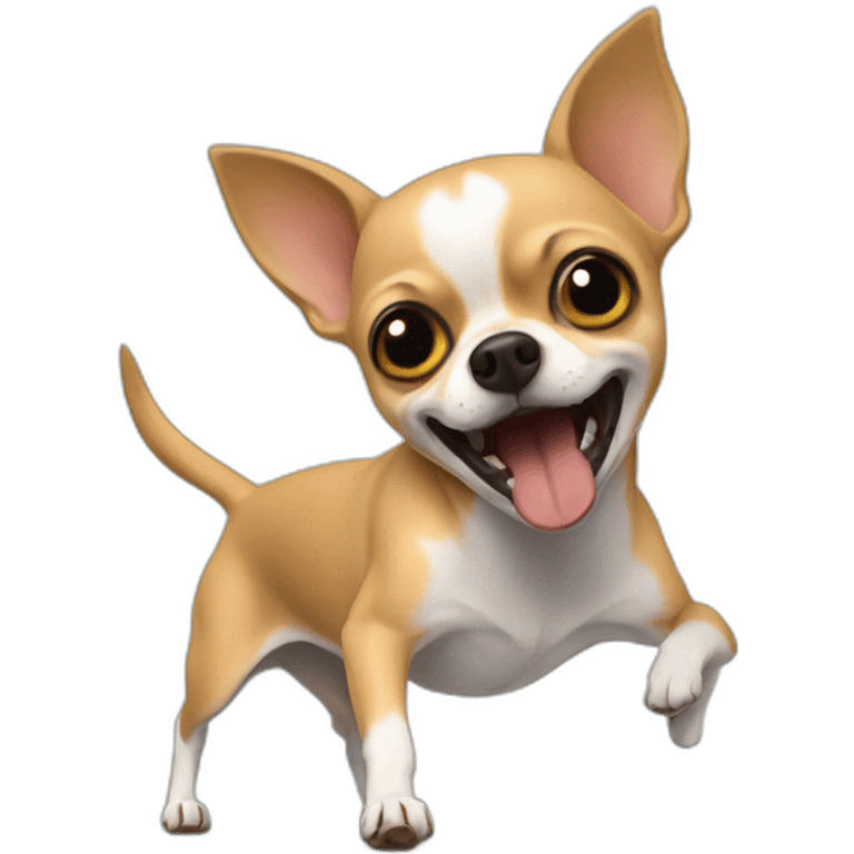 Chihuahua attacking owner emoji