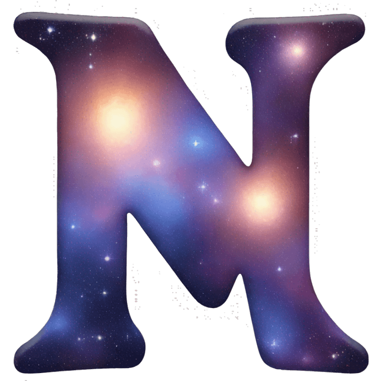 Create the Letter N what look like the universe emoji