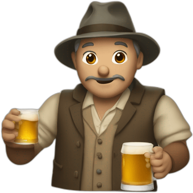 Maître splinter qui boit une bière emoji