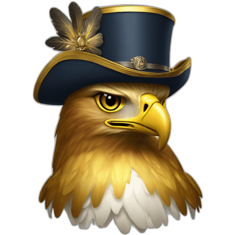 golden imperial eagle with napoleon hat emoji