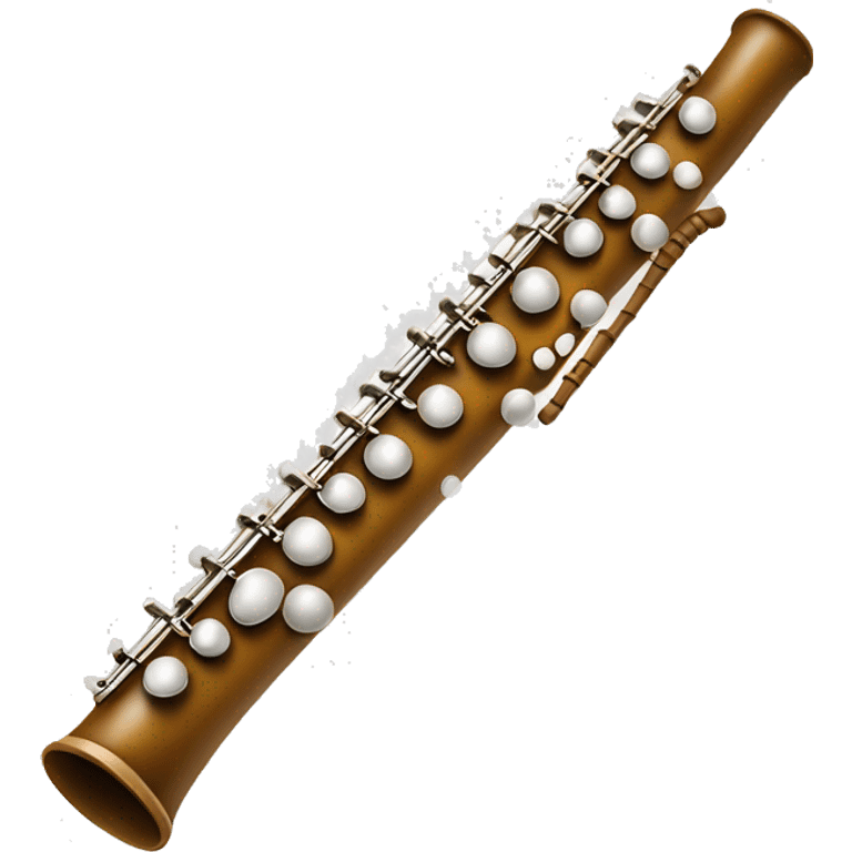 A flute that's slanted. With holes on one side, and a single hole for playing on the other. Make it sleek and sexy. Can you make it look like an old flute? Like krishna's flute emoji