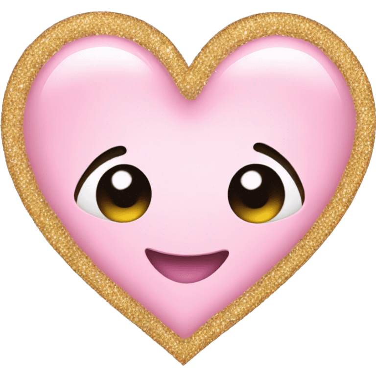 Light pink heart emogi with glitter emoji