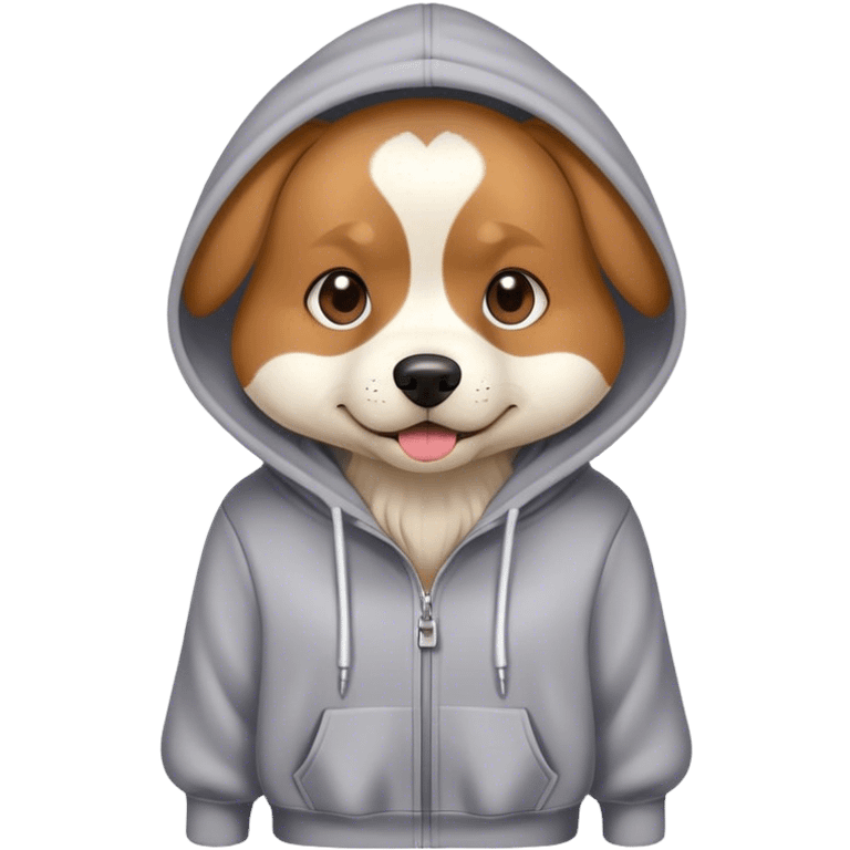 dog wearing hoodie emoji