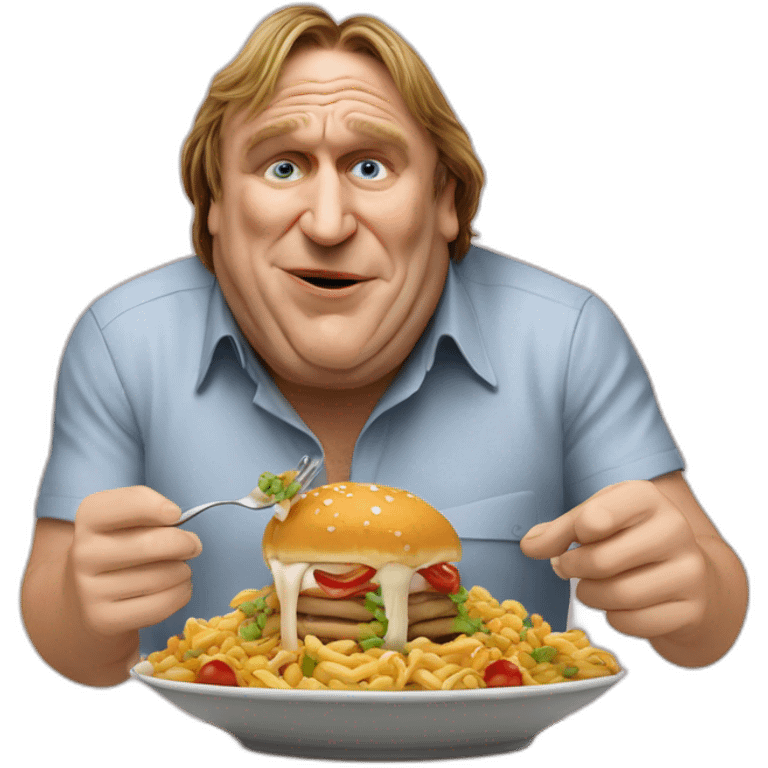 gerard depardieu eating emoji