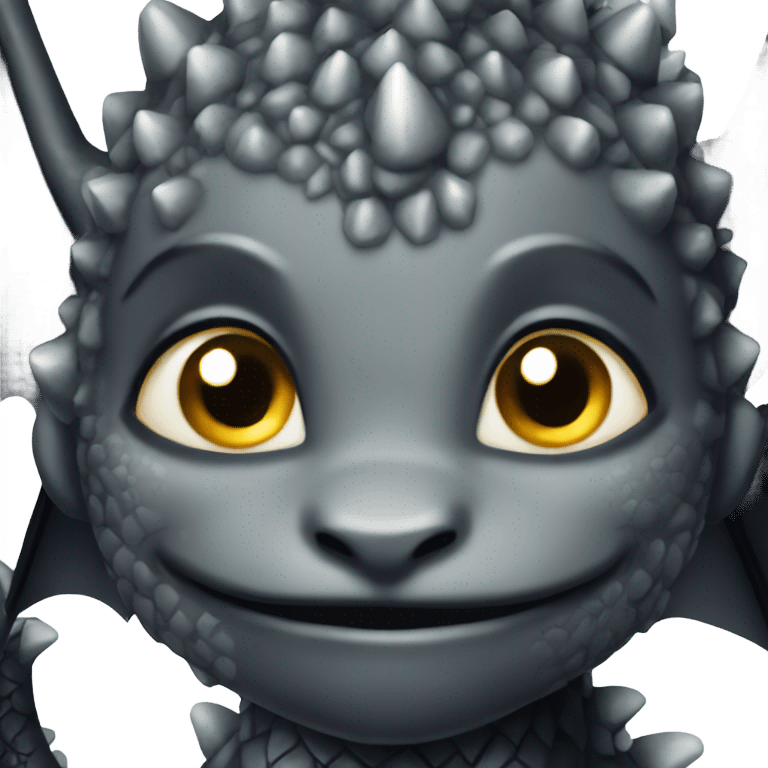 Glittery black  dragon baby emoji