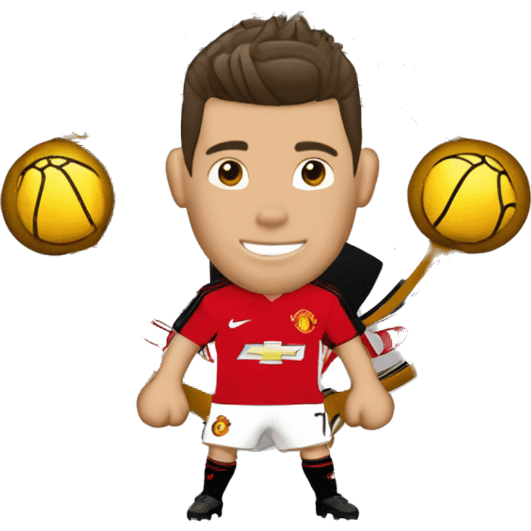 Cristiano Ronaldo Manchester United 2008 logo AIG número dorsal 7 emoji