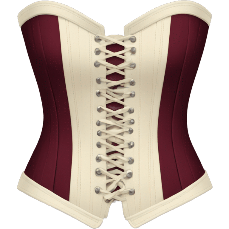 Burgundy ivory corset  emoji