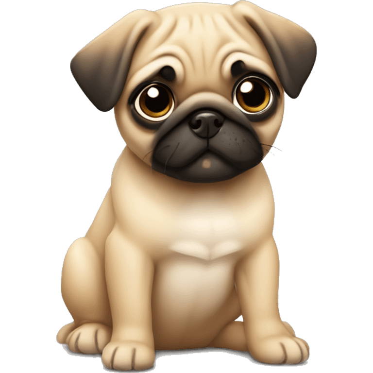 Fawn pug puppy emoji