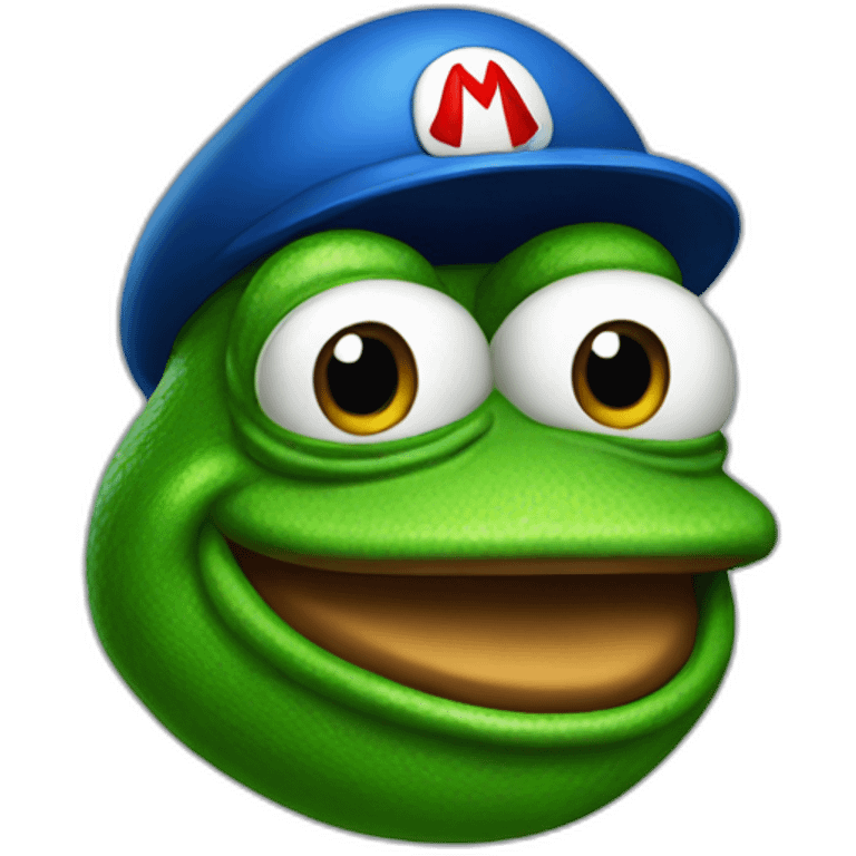 pepe the frog as super mario emoji