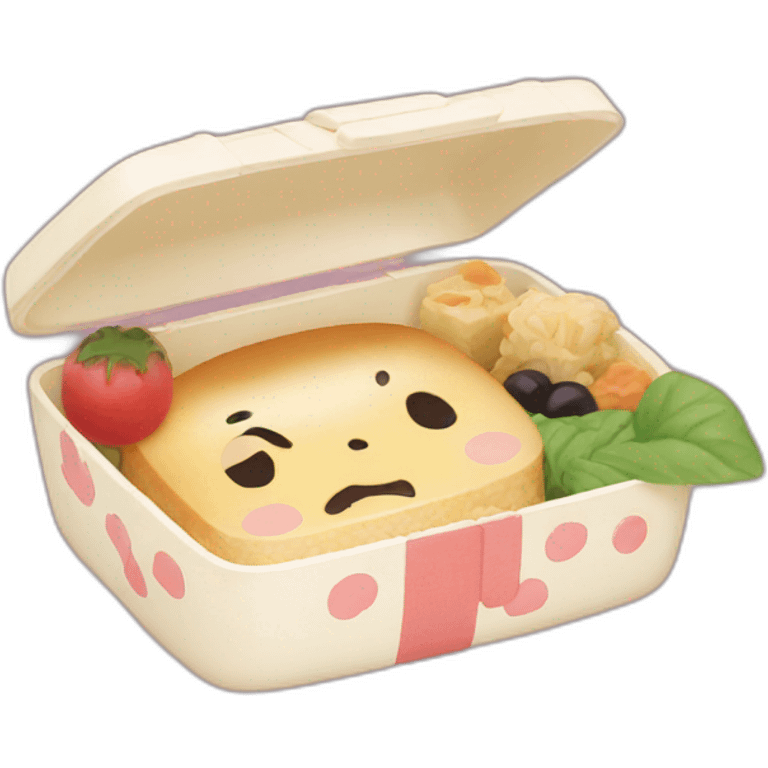 kawaii bento box emoji