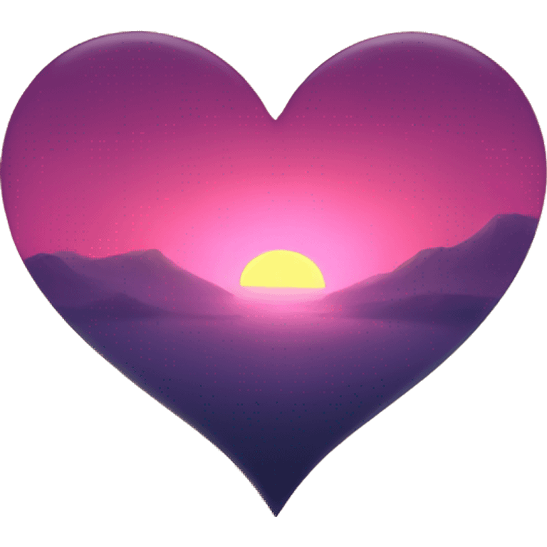 Sunset heart emoji