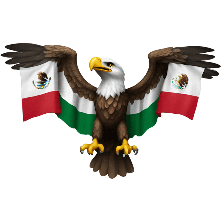 Eagle with Mexico flag  emoji