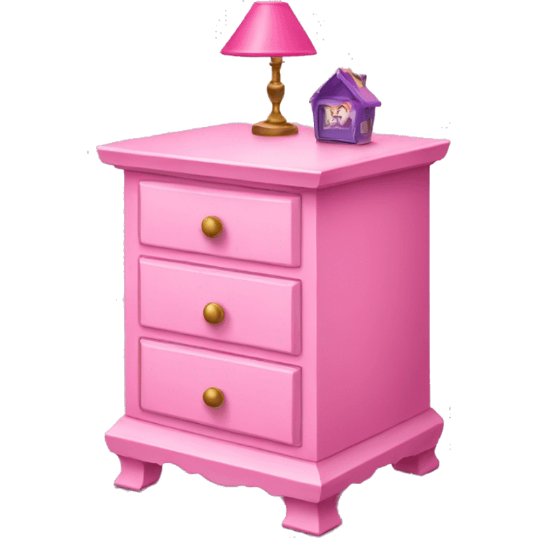 Pink decorated night stand emoji