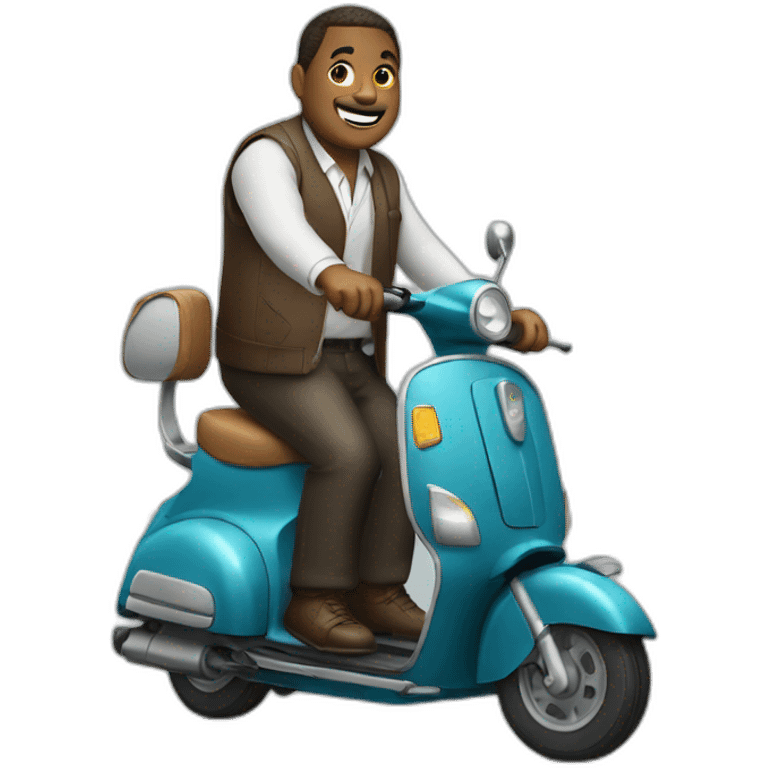 Big men on a scooter emoji