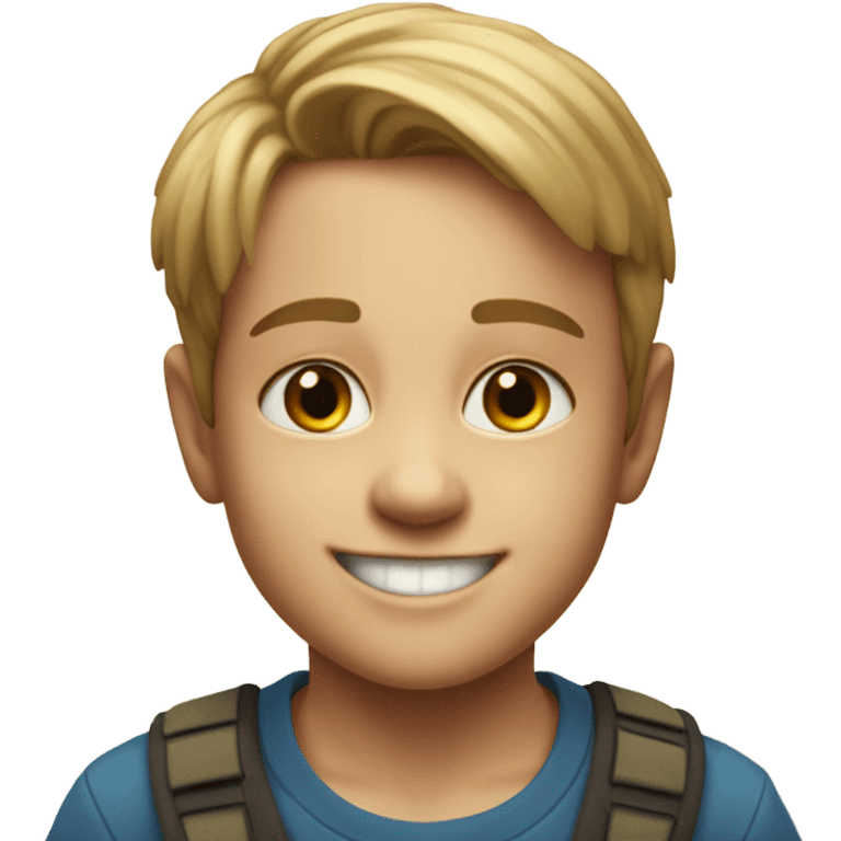 smiling boy in portrait shot emoji