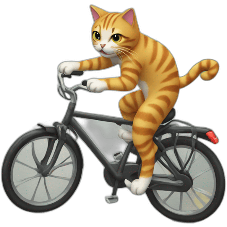 Cat raiding bike emoji