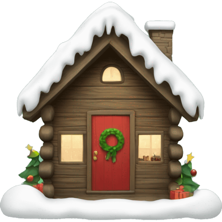 christmas cabin emoji