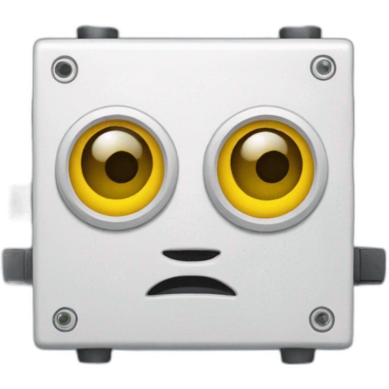 network switch with eyes emoji