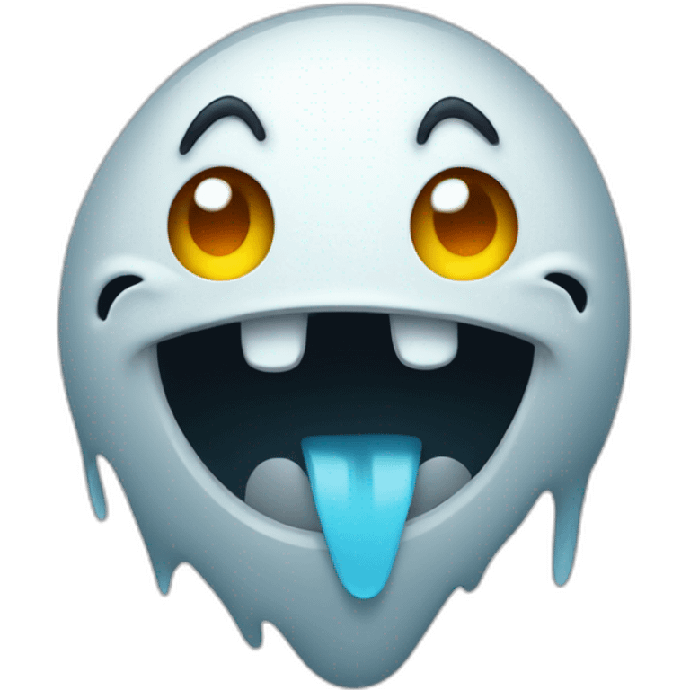 scared ghost smiling emoji