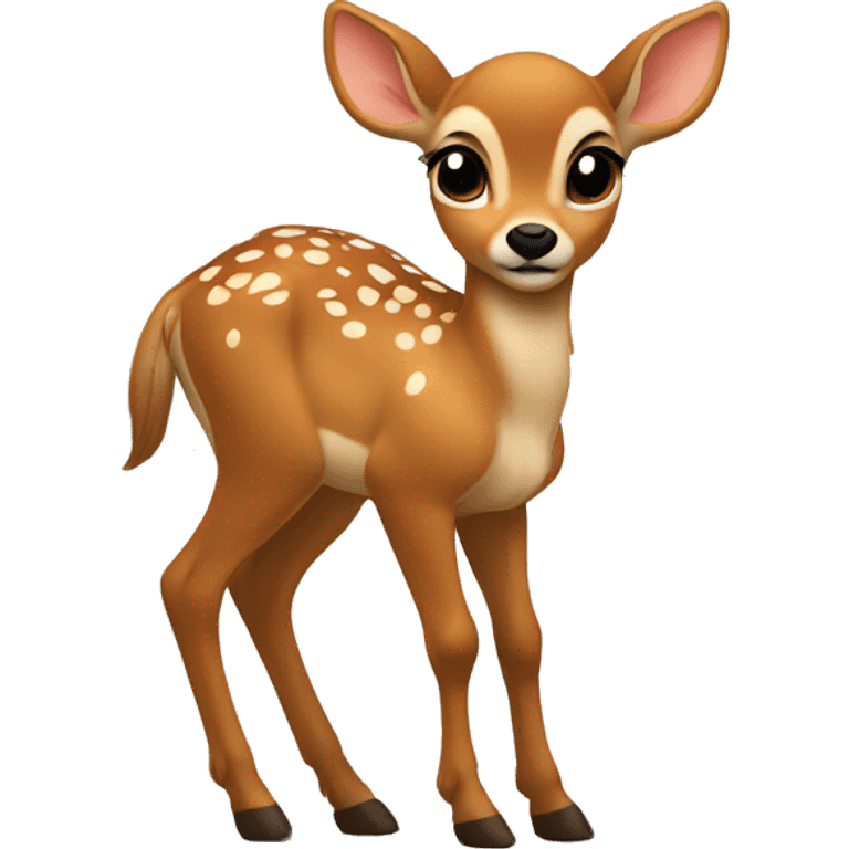 the fawn thinks emoji