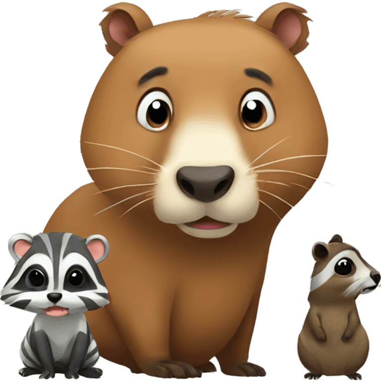 capybara with raccoon  emoji